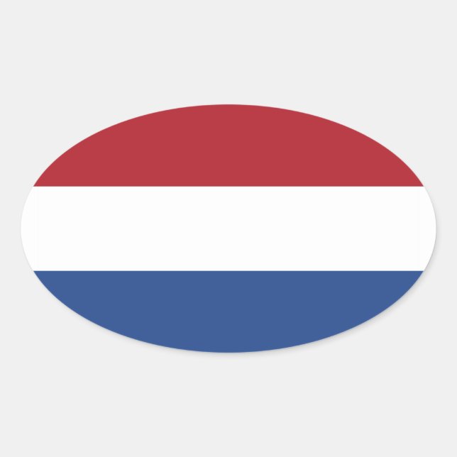 Netherlands Oval Sticker (Front)
