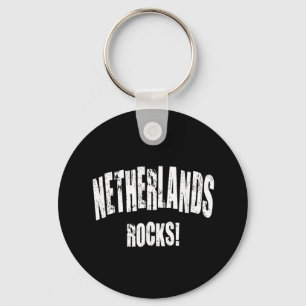 Netherlands Rocks! Keychain