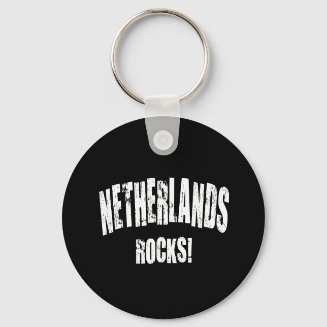 Netherlands Rocks! Keychain (Front)