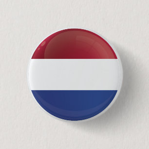 Netherlands  Round Icon Flag 1 Inch Round Button