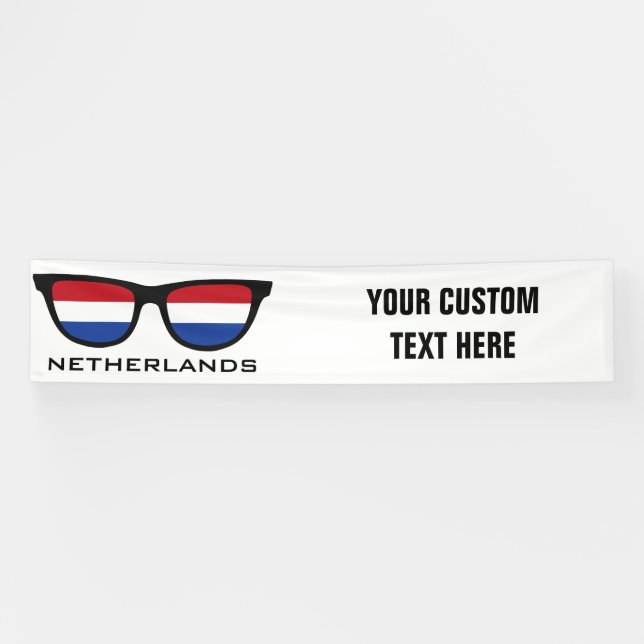 Netherlands Shades custom text & colour banner (Horizontal)