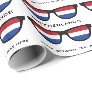 Netherlands Shades custom text & colour gift wrap