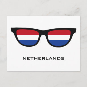 Netherlands Shades custom text & colour postcard