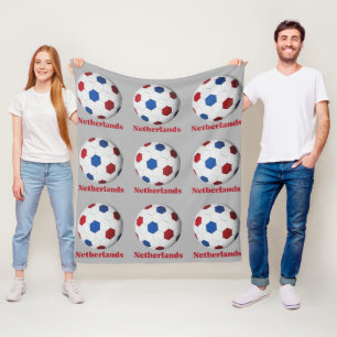 Netherlands Soccer Fleece Blanket