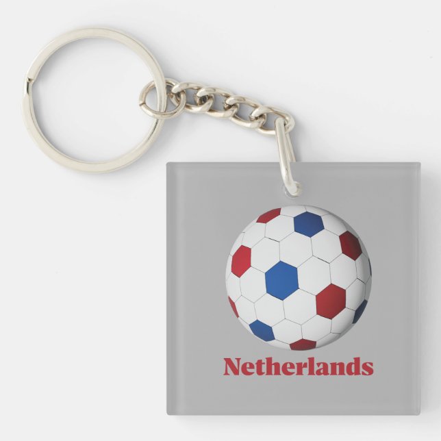 Netherlands Soccer Keychain (Front)