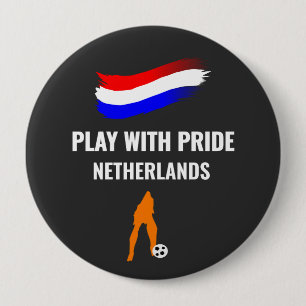 Netherlands Soccer Pride 2026 Jersey 4 Inch Round Button
