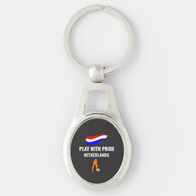 Netherlands Soccer Pride 2026 Jersey Keychain (Front)