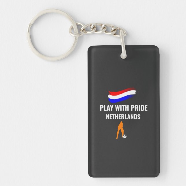 Netherlands Soccer Pride 2026 Jersey Keychain (Front)