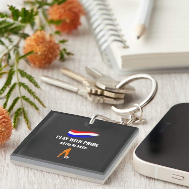 Netherlands Soccer Pride 2026 Jersey Keychain (Front Right)