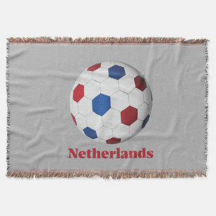 Netherlands Soccer Throw Blanket
