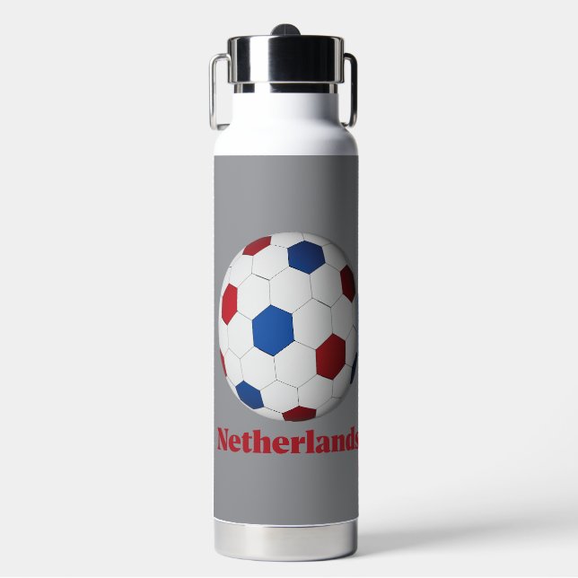 Netherlands Soccer Water Bottle (Front)