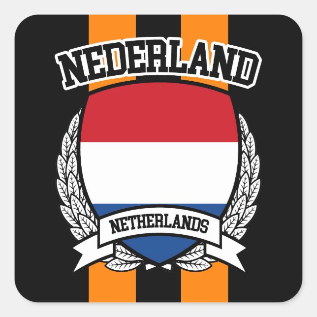 Netherlands Square Sticker (Front)
