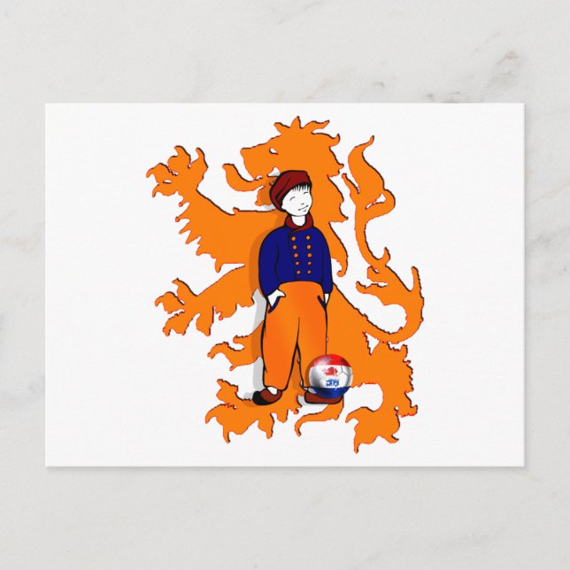 Netherlands Traditional Dutch Clogs Lion Gear Postcard (Front)