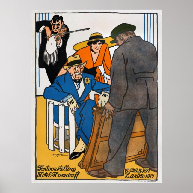 Netherlands Vintage Advertising Poster Laren 1917 (Front)