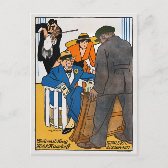 Netherlands Vintage Advertising Poster Laren 1917 Postcard (Front)