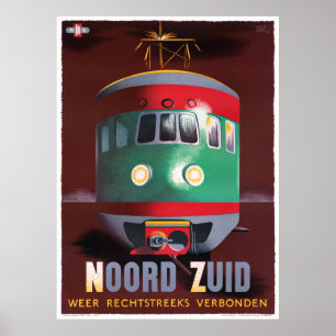 Netherlands Vintage Travel Poster Restored