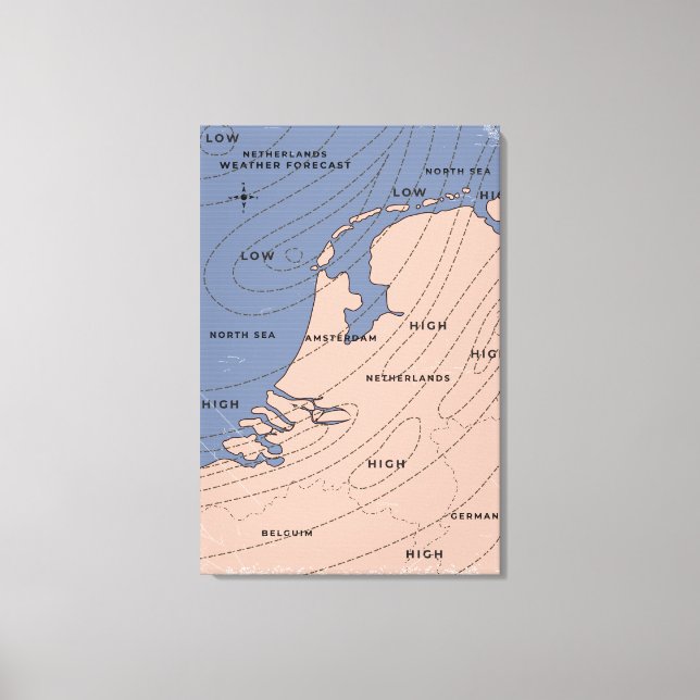 Netherlands Weather Forecast Canvas Print (Front)