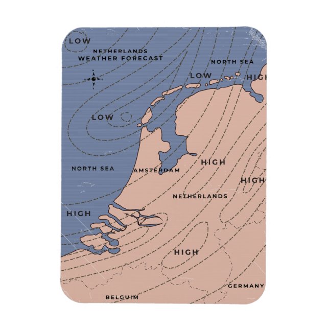 Netherlands Weather Forecast Magnet (Vertical)