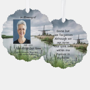 Netherlands windmill Holland  Memorial Keepsake  Ornament Card