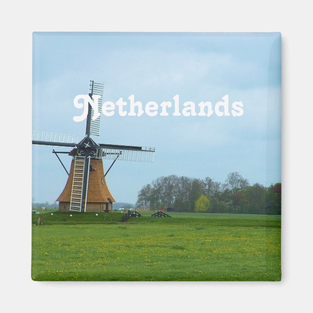Netherlands Windmill Magnet (Front)