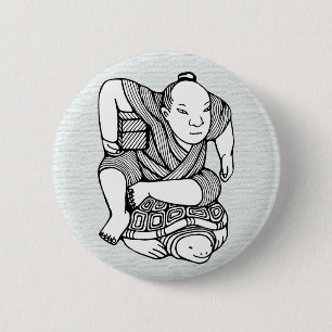 Netsuke original drawing 2 inch round button