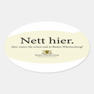 nett hier  oval sticker