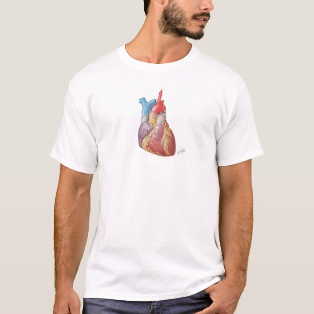 Netter Anterior Aspect of Heart on standard Tshirt (Front)