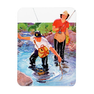 Netting A Fish by R.J. Cavaliere Magnet