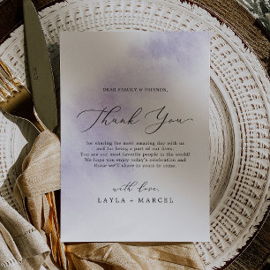 Nettoyage aquarelle   Carte de réception en Merci 