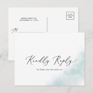 Nettoyage aquarelle Carte postale Blue Song RSVP