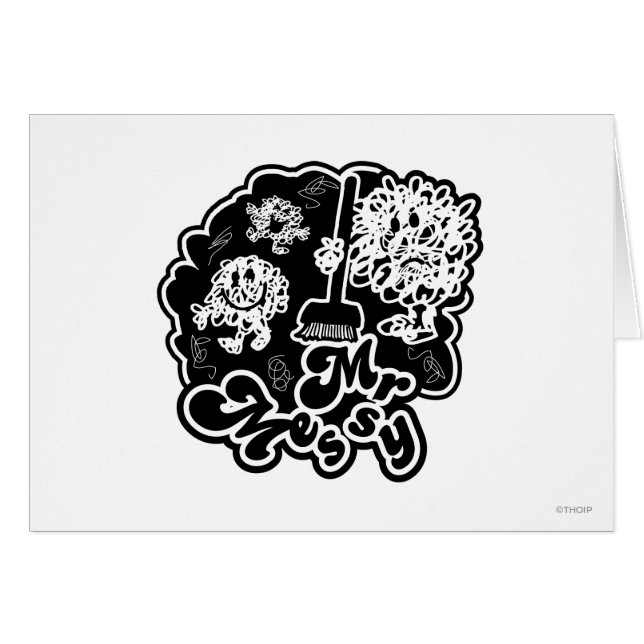 Nettoyage M. Messy en noir et blanc (Devant horizontal)