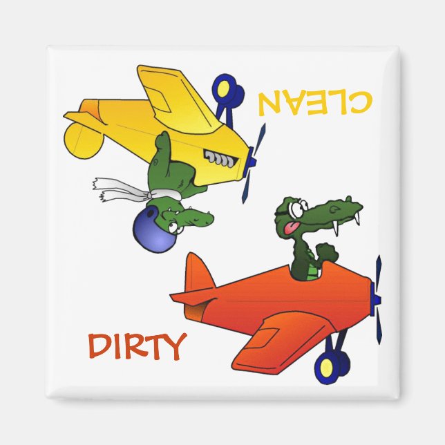"NETTOYÉ / SALE" Aimant Lave-vaisselle (Devant)