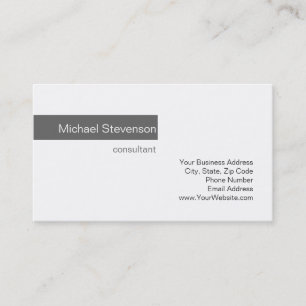 Nettoyer Gris rayé blanc Consultant Carte de visit