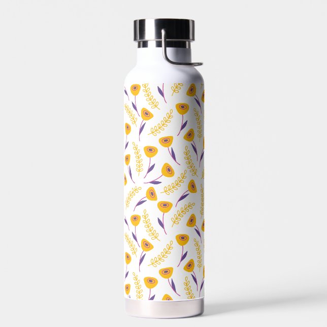 Nettoyer le motif floral jaune Bouteille d'eau (Gauche)