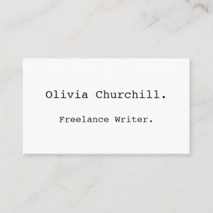 Nettoyer un Carte de visite professionnel minimali