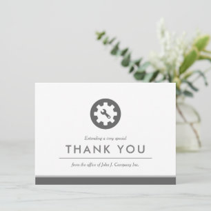 Network Administrator   Minimalist Flat Thank You Card