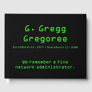 Network Administrator Sympathy Guestbook