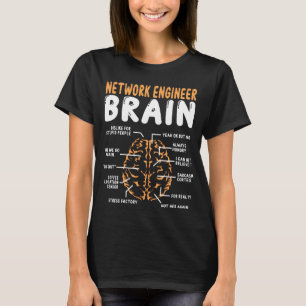 Network Engineer Brain Server Network Engineering T-Shirt