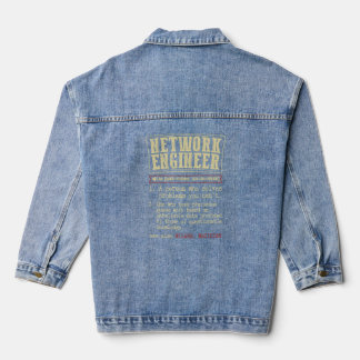 Network Engineer Funny Dictionary Definition  Denim Jacket
