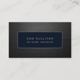 Network Engineer Technical Dark Metal Business Card