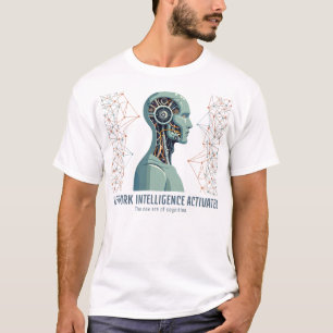 Network Intelligence Activated – Futuristic Robot  T-Shirt
