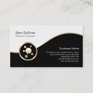 Network Points Icon Network Engineer Business Card