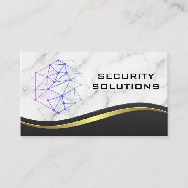 Network Tech Logo Business Card (Front)