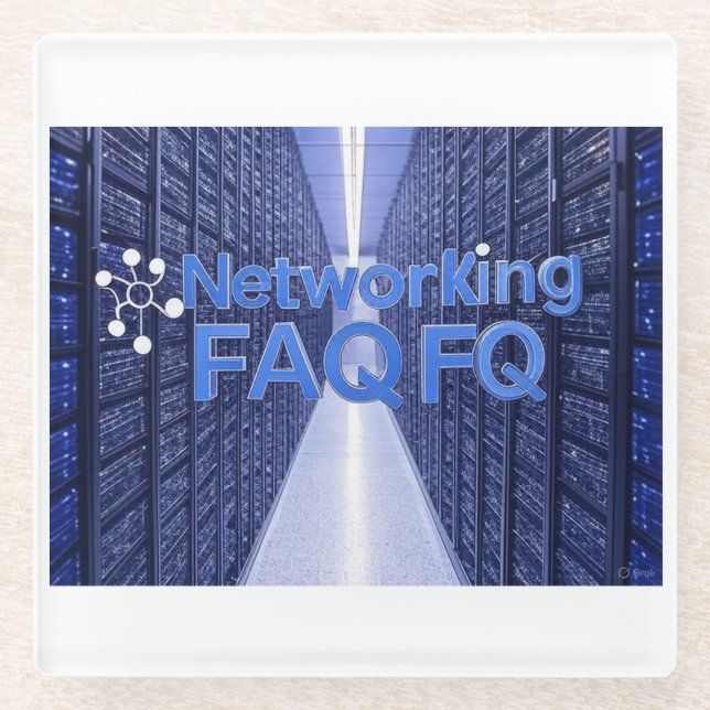 Networking FAQ Glass Coaster (Front)