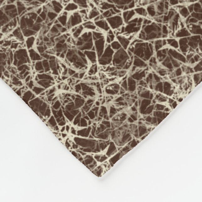 Networking Neurons on Red - seamless pattern.   Fleece Blanket (Corner)