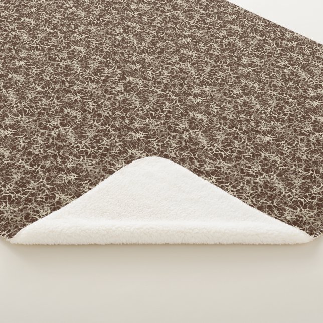 Networking Neurons on Red - seamless pattern.   Sherpa Blanket (3/4)