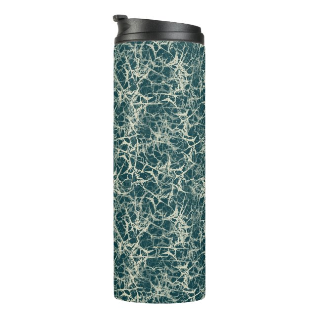 Networking Neurons on Teal - seamless pattern. Thermal Tumbler (Rotated Right)