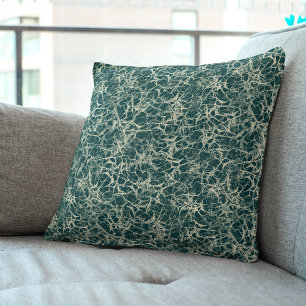 Networking Neurons on Teal - seamless pattern. Throw Pillow
