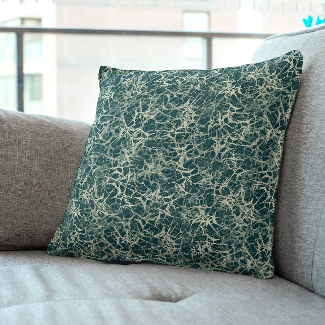 Networking Neurons on Teal - seamless pattern. Throw Pillow (Creator Uploaded)