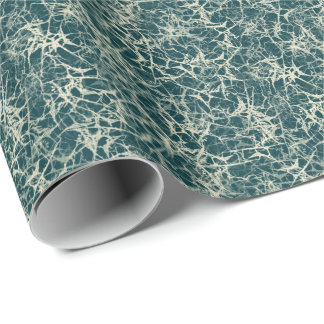 Networking Neurons on Teal - seamless pattern. Wrapping Paper
